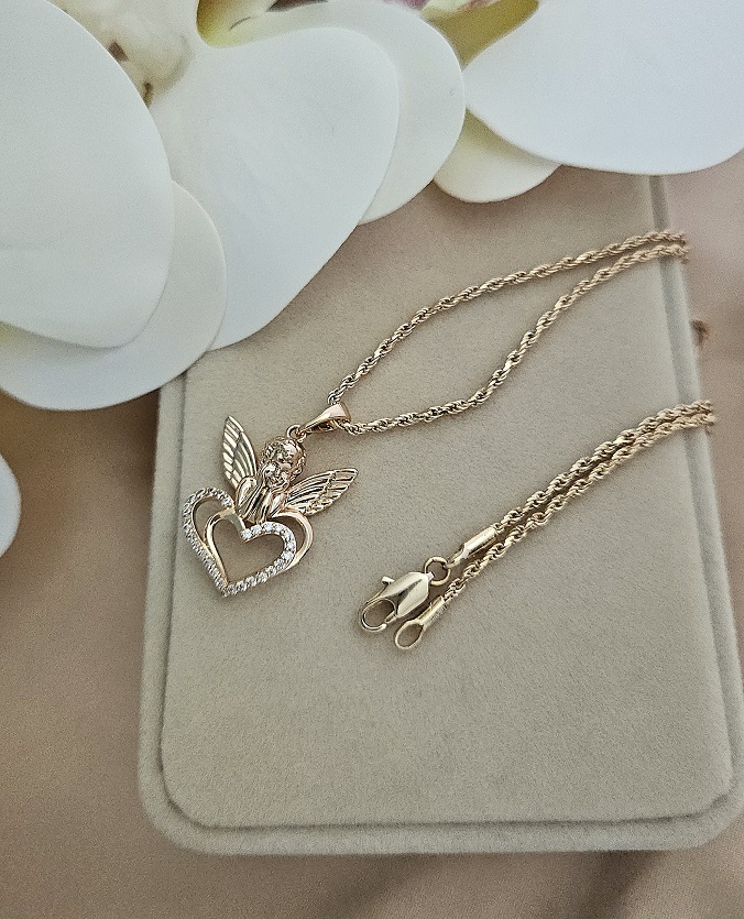 Antiallergén angyal szív nyaklánc