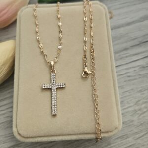 Antiallergén köves kereszt nyaklánc